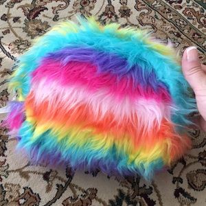 Cute funky fuzzy purse clutch *not UNIF